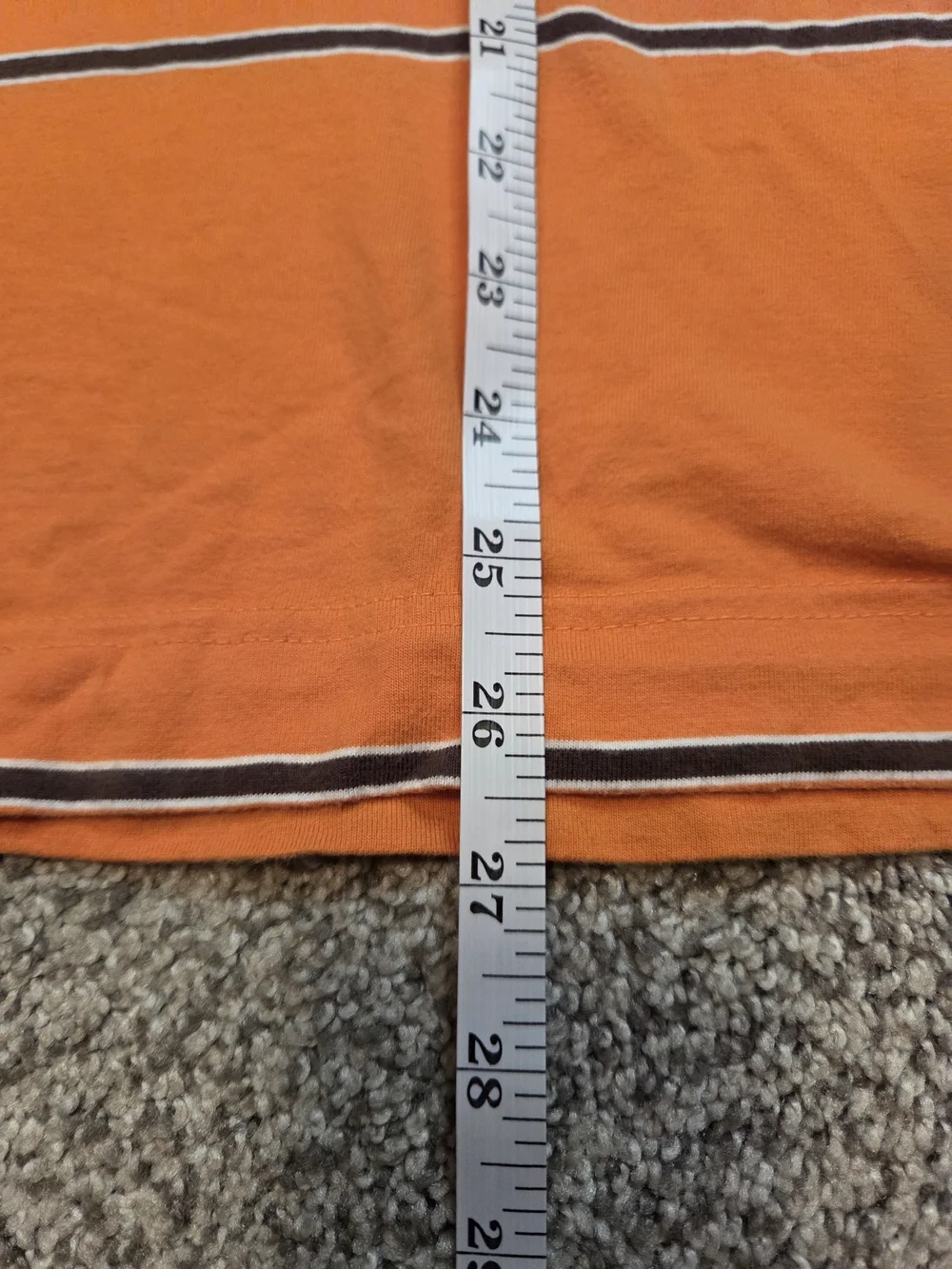 Vintage Aeropostale Y2K Orange Striped Bulldog Polo Shirt Size L